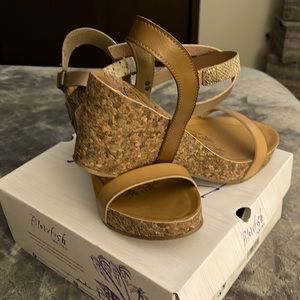 Strappy wedge sandals